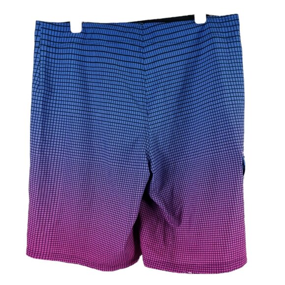 Ocean Current Ombre Check Board Shorts 38 - Picture 4 of 7